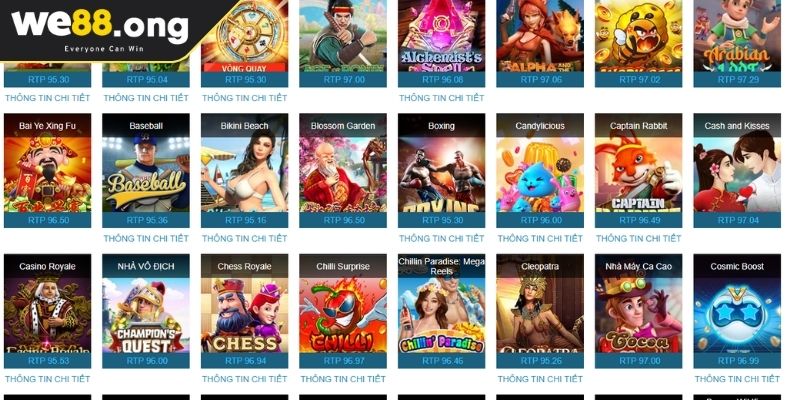 Nổ Hũ PG WE88 Không Gian Giải Trí Hoàn Hảo Cho Người Chơi 2 Điểm danh những tựa game nổ hũ PG WE88 hot nhất